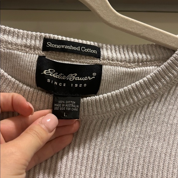 Eddie Bauer Stonewashed Cotton Ribbed Chunky Knit Sweater - Picture 4 of 5